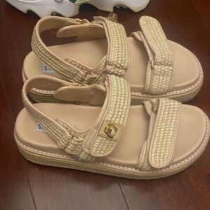 Steve Madden Tan Woven Sandals